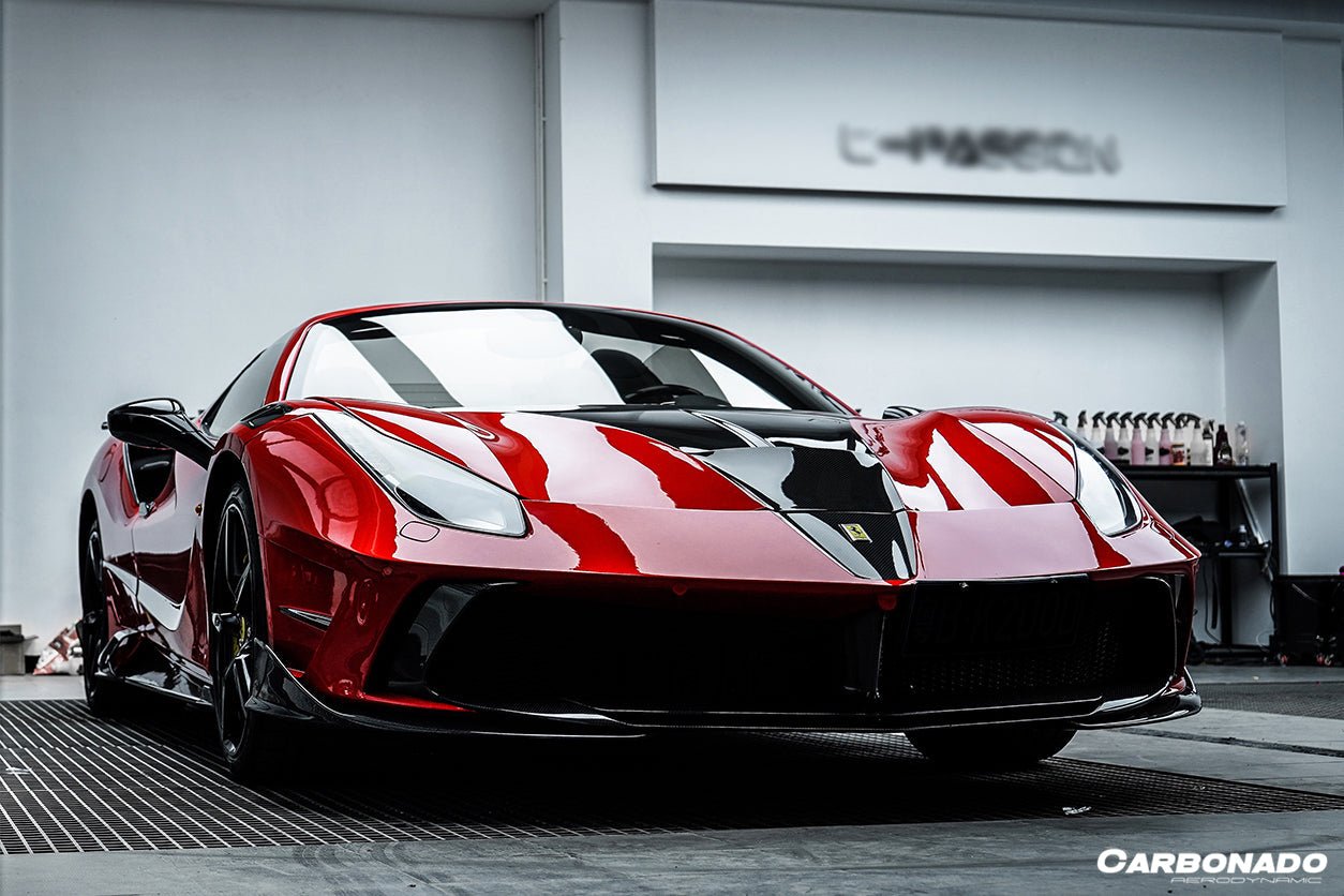 2015 - 2020 Ferrari 488 GTB & Spyder MSY Style Carbon Fiber Hood